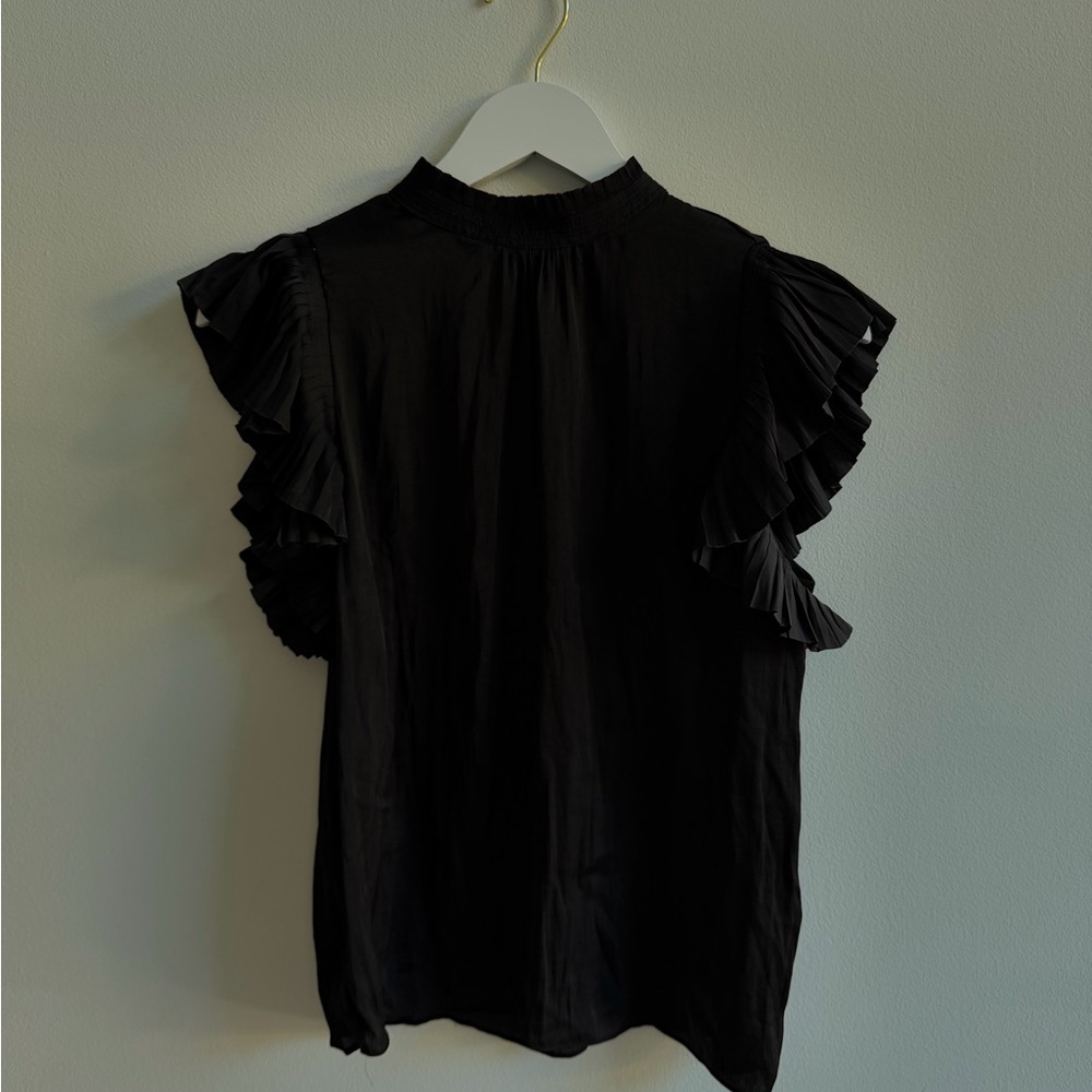 Maison d’Amélie Paris Flowy Ruffle Blouse - Black